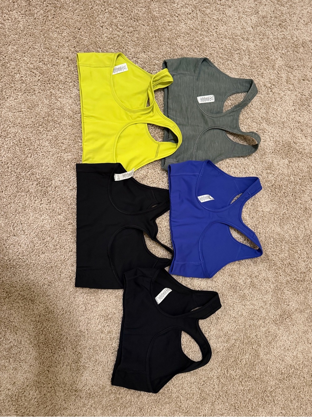 Nike Sports Bra Pack — Yellow, Olive, Blue, Black - Picture 2 of 2